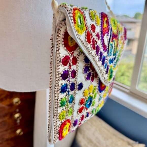 Handmade Boho Multicolour Rajasthani Crossbody Bag - Picture 5 of 12